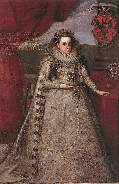 Tsarina Marina Mniszech in coronation robes